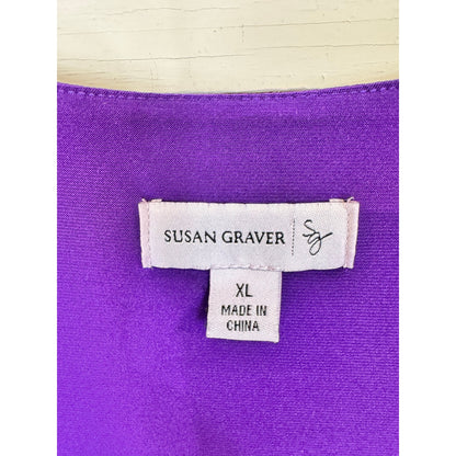 Susan Graver 3/4 Sleeve Blouse Women's Size XL