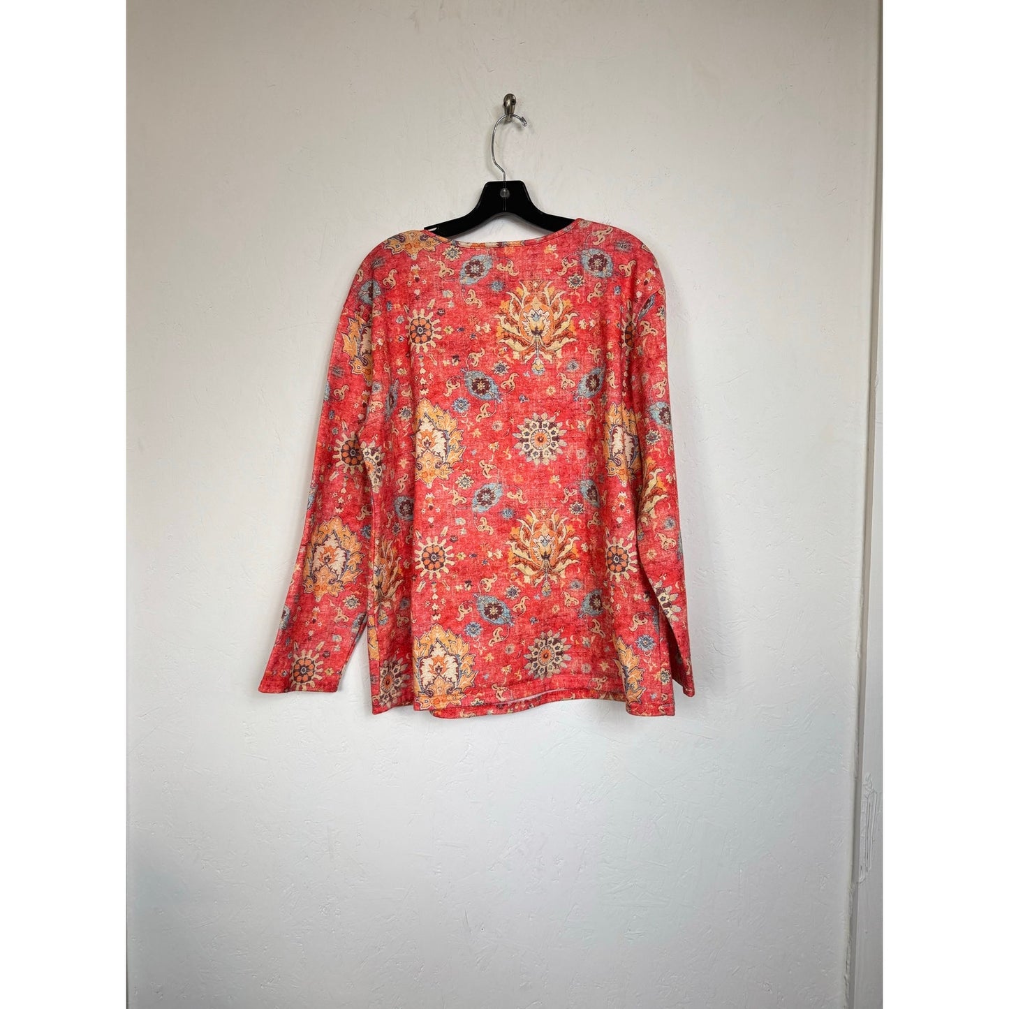 Noracora Orange Long Sleeve Sweater Blouse Women's XL