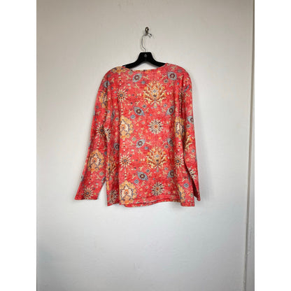 Noracora Orange Long Sleeve Sweater Blouse Women's XL