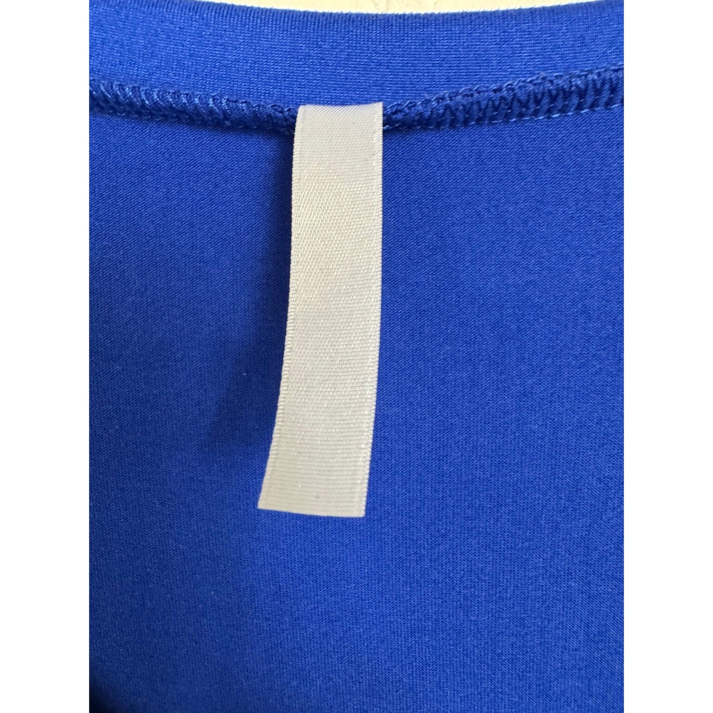 N/A Blue Short Sleeve Blouse Women's 1XL