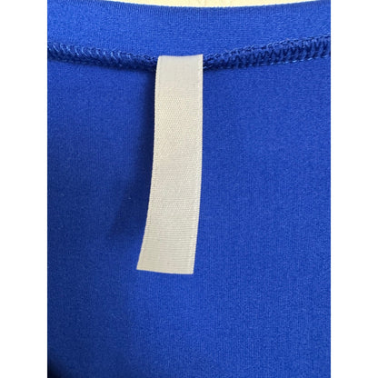 N/A Blue Short Sleeve Blouse Women's 1XL
