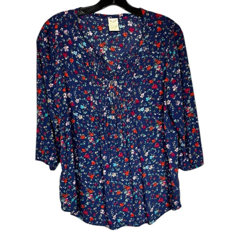 Faded Glory 3/4 Sleeve Blouse Women's Size Large
