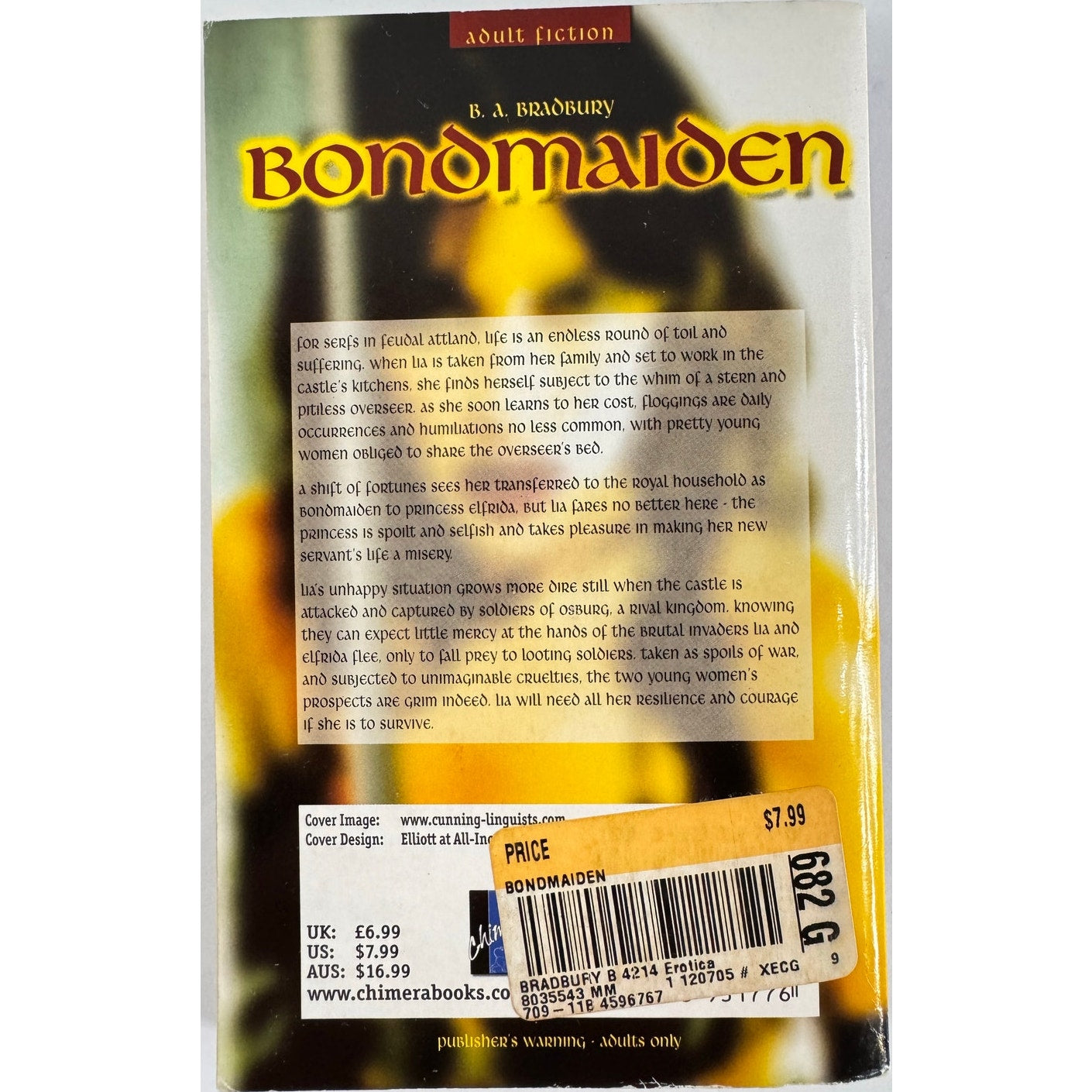 Bondmaiden by B.A. Bradbury (Paperback)
