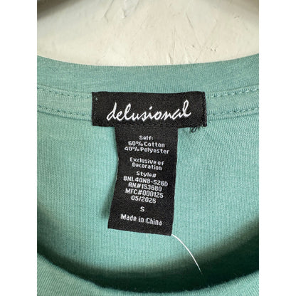 Delusional Blue Shirt Sleeve T-shirt Women's Small