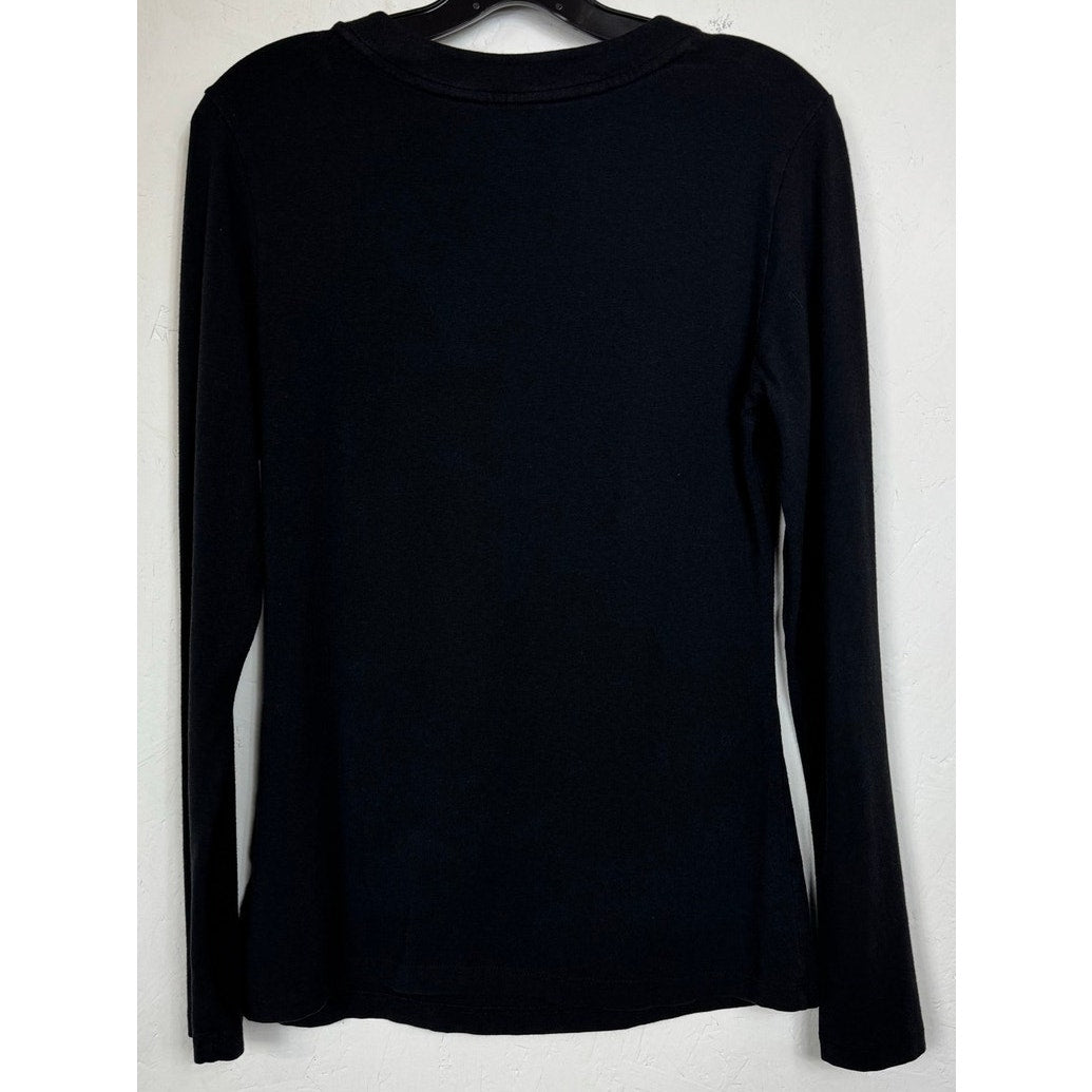 Apt.9 Black Long Sleeve Blouse Women's Medium