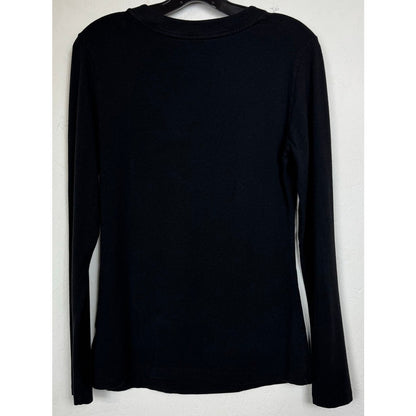Apt.9 Black Long Sleeve Blouse Women's Medium