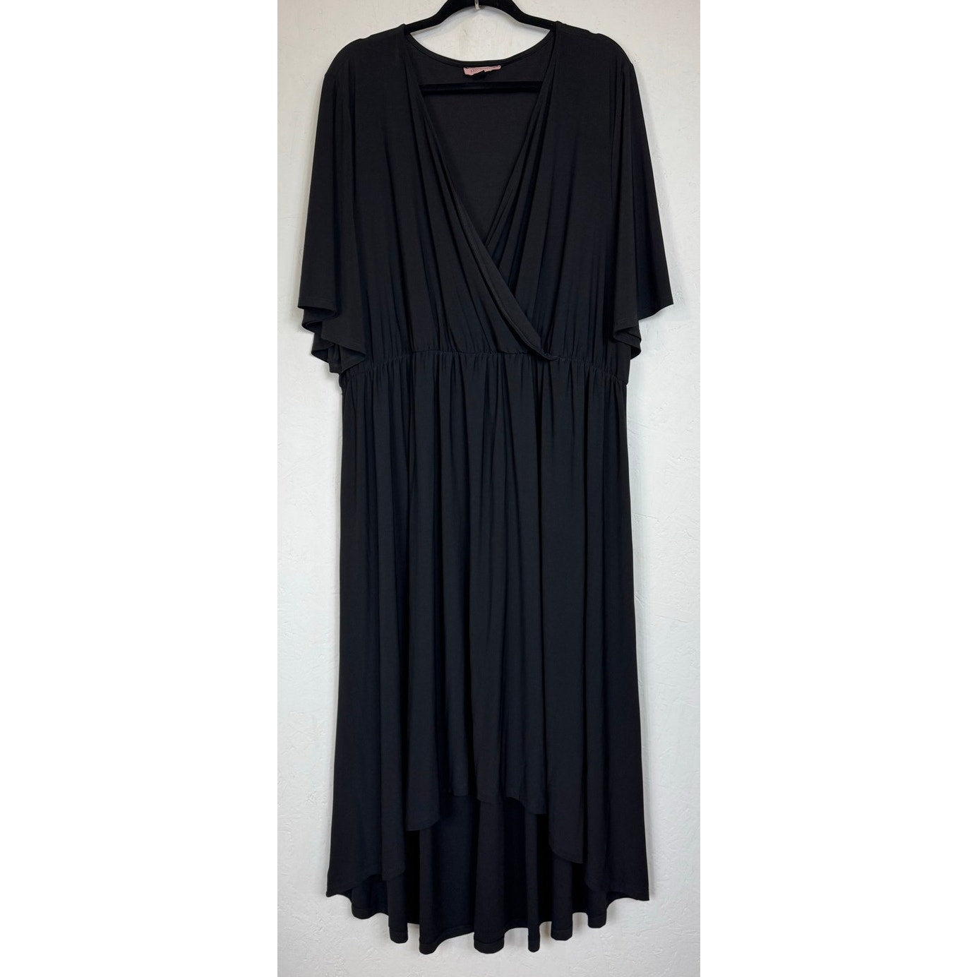 East Adeline Black Short Sleeve Maxi Dress Women's 5X
