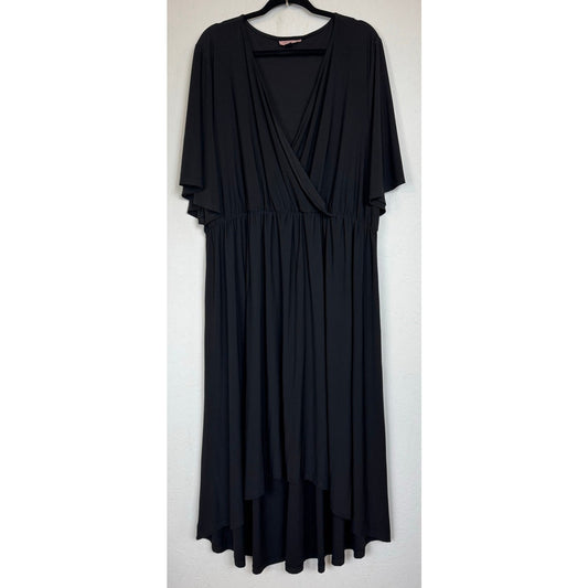 East Adeline Black Short Sleeve Maxi Dress Women's 5X