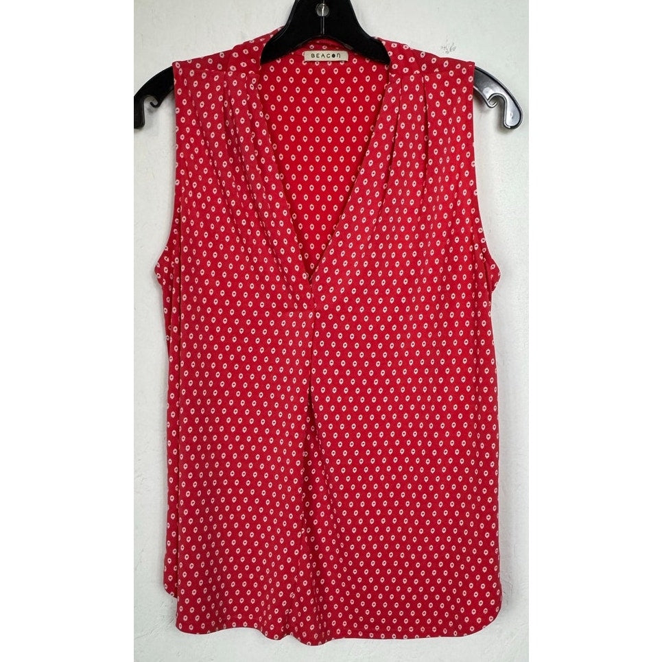 Beacon Red Sleeveless Blouse Women's Medium