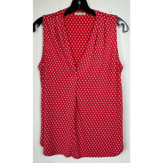 Beacon Red Sleeveless Blouse Women's Medium