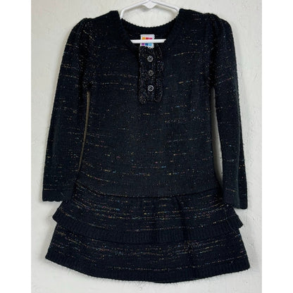 Healthtex Black Long Sleeve Sweater Dress Baby 24m