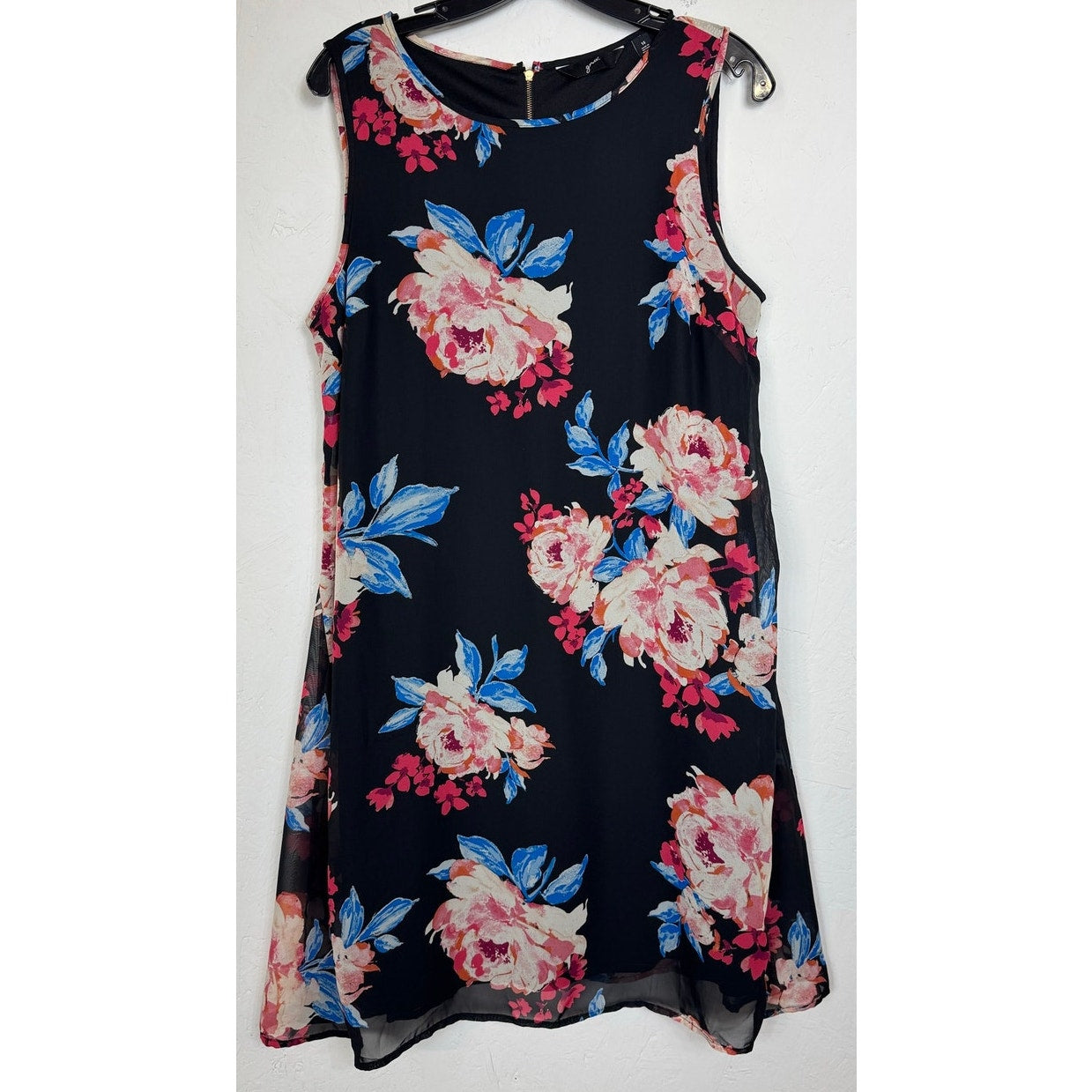 GNW Black Sleeveless Knee-length Dress Women's 14