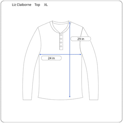 Liz Claiborne Long Sleeve Top Women's Size XL