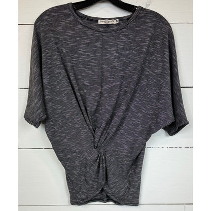 Chance or Fate Gray Short Sleeve Blouse Women's Size XS