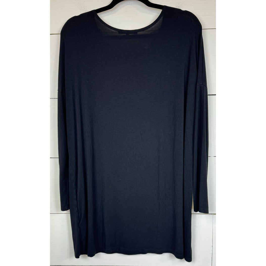Emma's Closet Black Long Sleeve Blouse Women's Size Medium