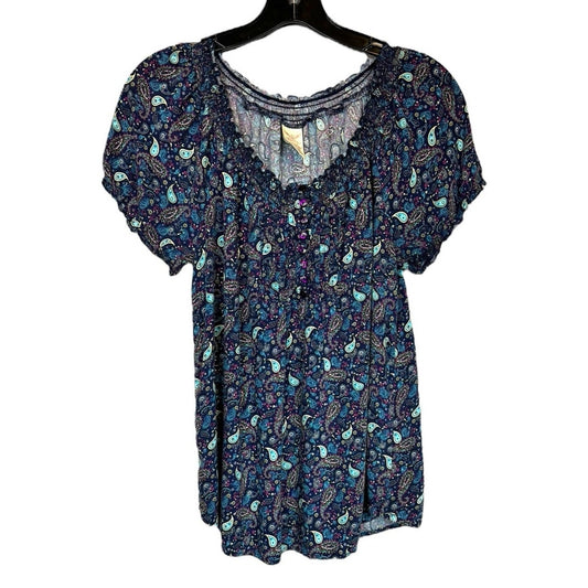 Faded Glory Short Sleeve Blouse Women's Size Medium