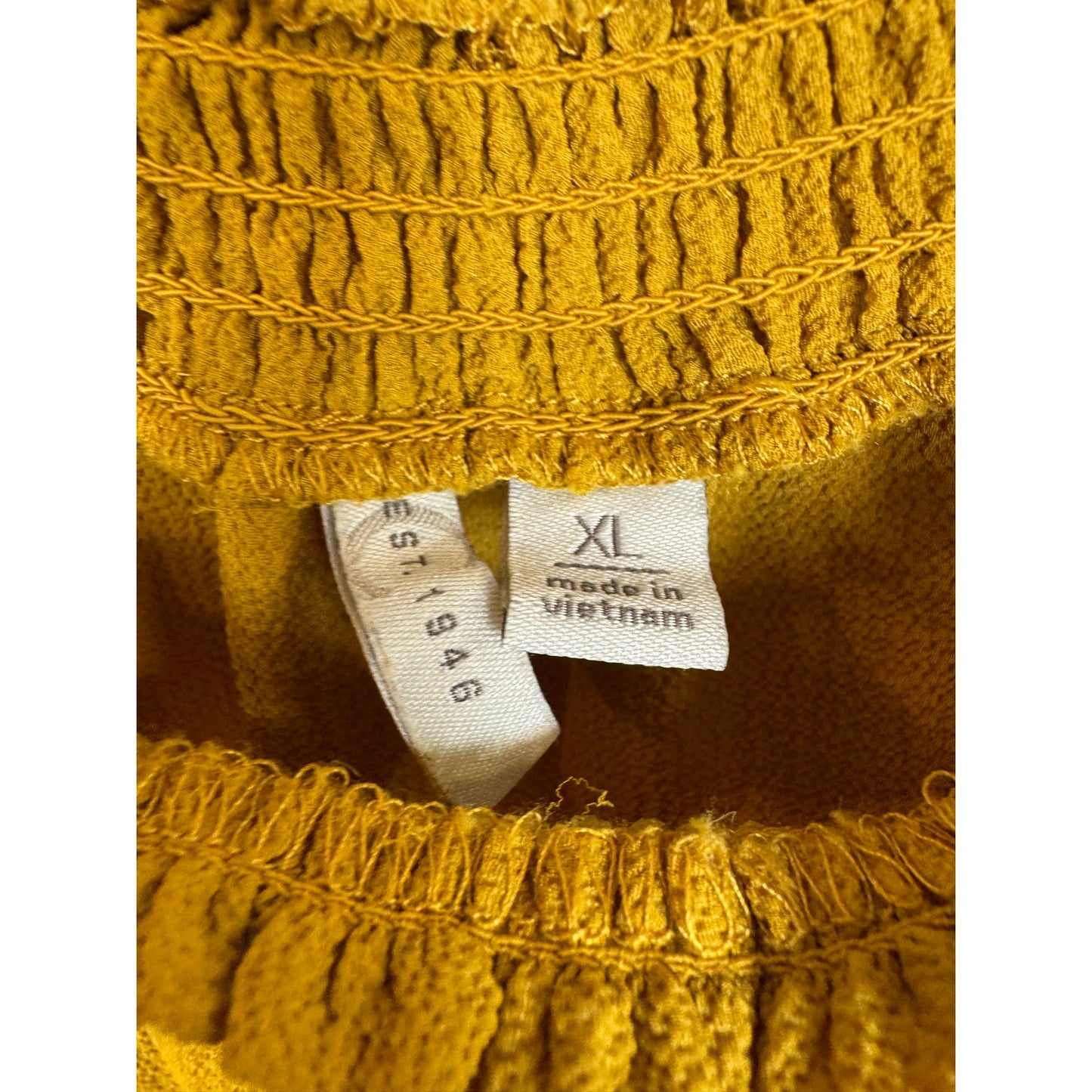 Cato Yellow Cold Shoulder Blouse Women's Size XL