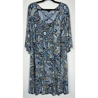 Sami & Jo Blue Knee Length Dress Women's 3X