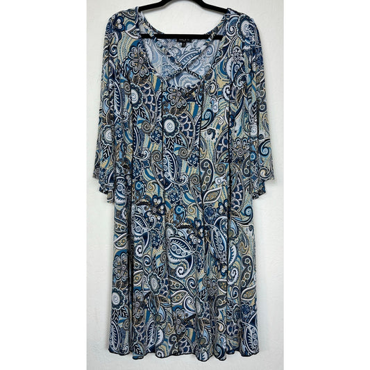 Sami & Jo Blue Knee Length Dress Women's 3X