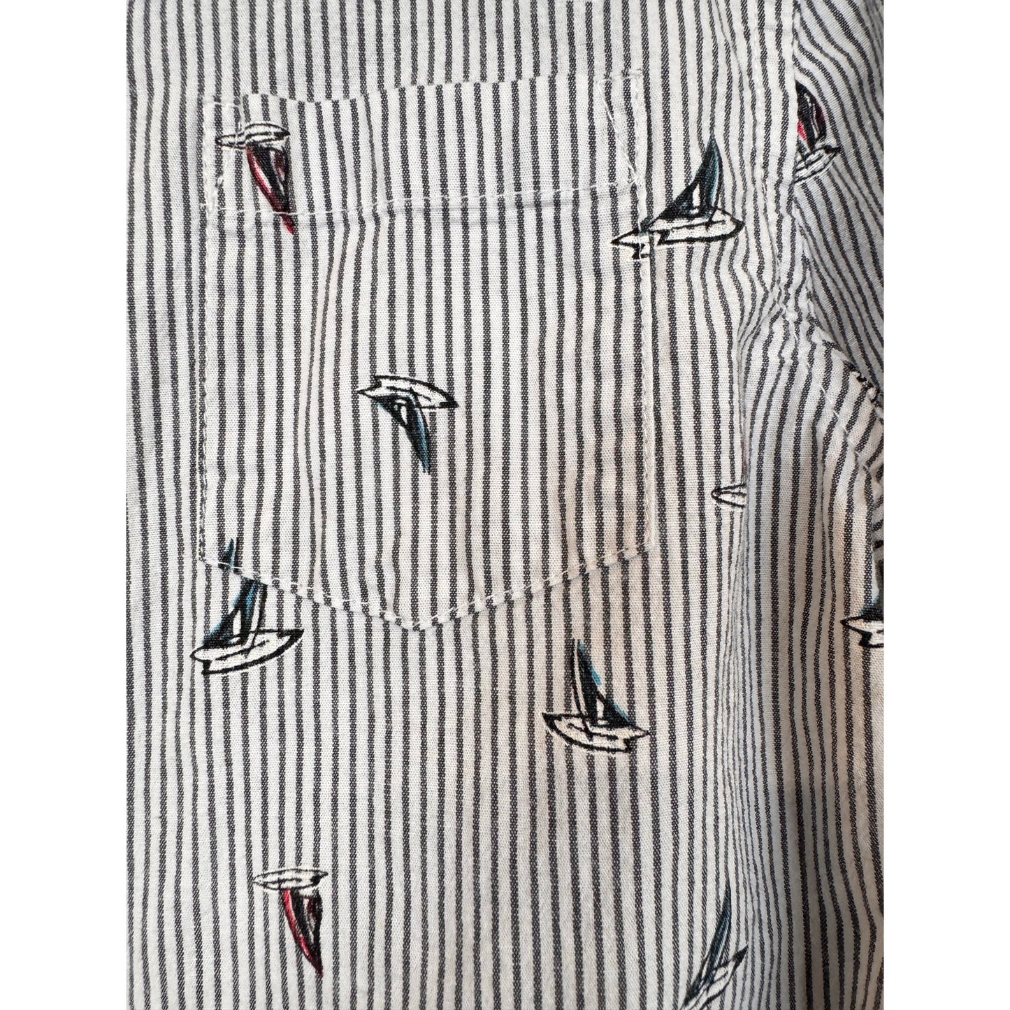 Wonder Nation Striped Button Up Shirt Boy's Size XS (4/5)