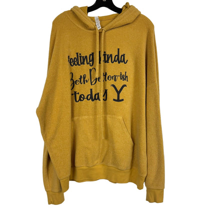 Bella+Canvas Fleece Collection Yellow Graphic Hoodie XL - Image 1