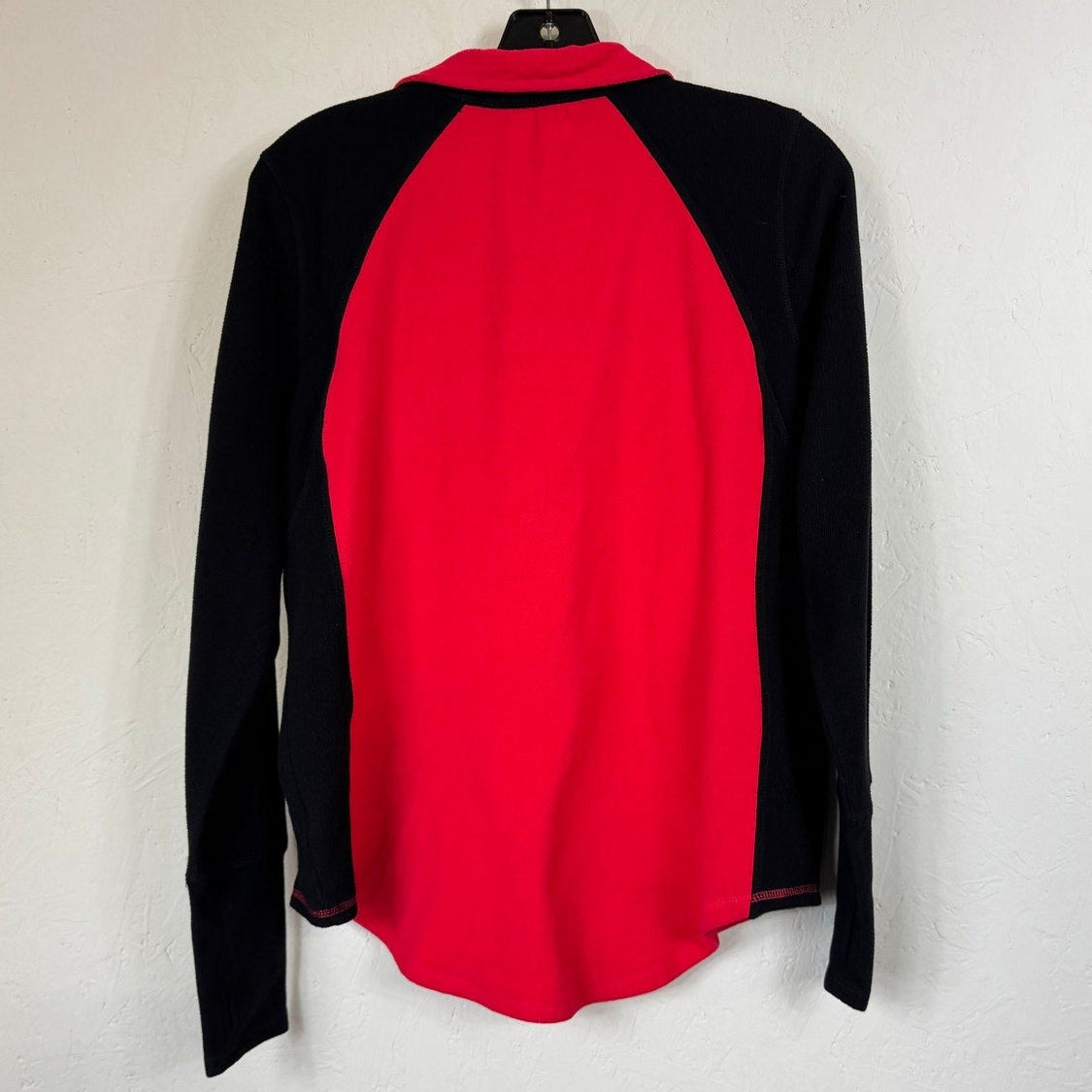 Xersion Red & Black Long Sleeve Fleece Pullover Women's Small
