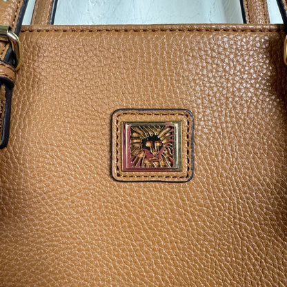 Anne Klein brown shoulder bag gold toned hardware
