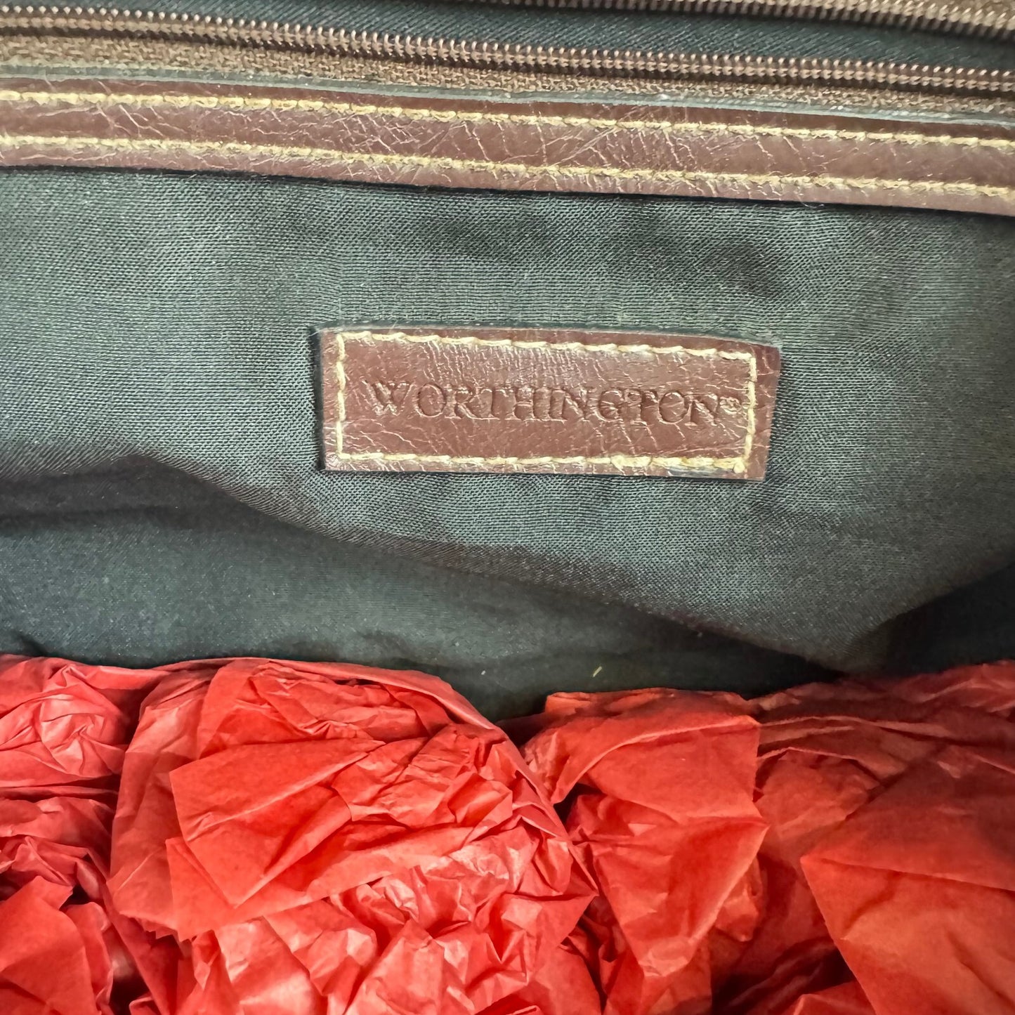 Worthington Brown shoulder bag silver hardware