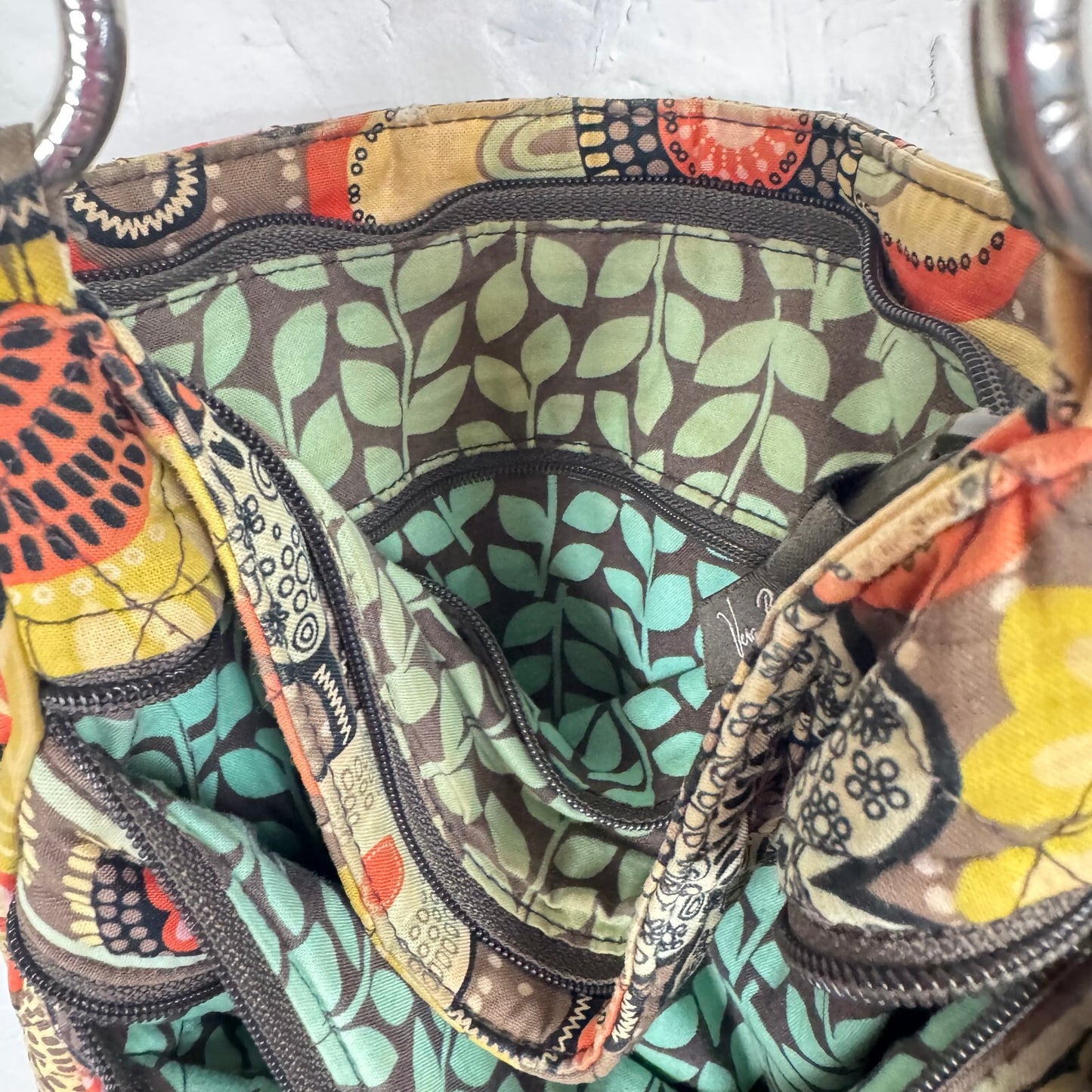 Vera Bradley crossbody bag hardware Silver toned