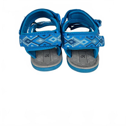 So Blue and Gray Sandals Girl's Size 3 Big Kids