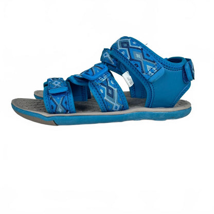 So Blue and Gray Sandals Girl's Size 3 Big Kids