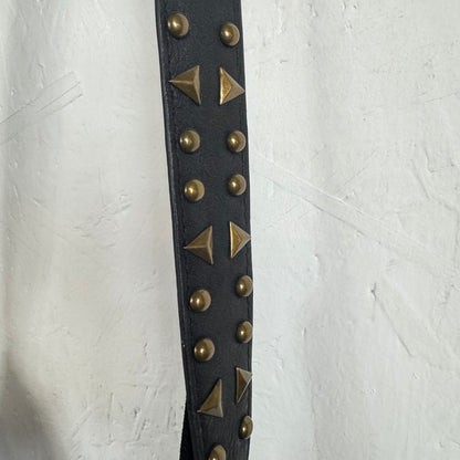 Arizona Black fringe crossbody copper hardware