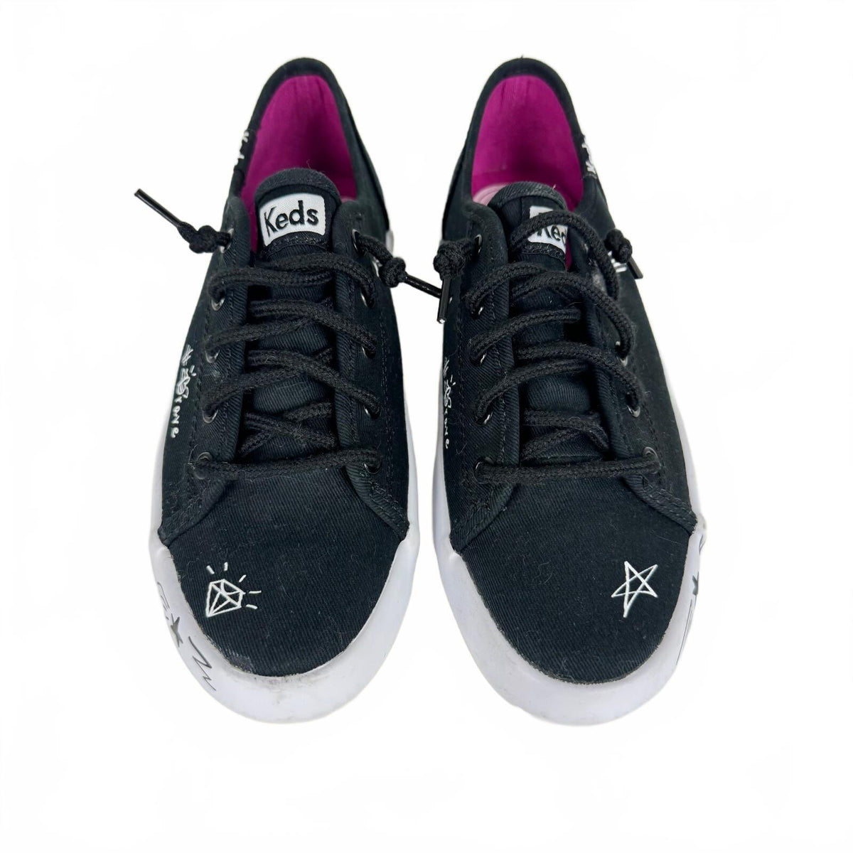 Keds Black and White Slip-on Girl's Shoe Size 2 Big Kids