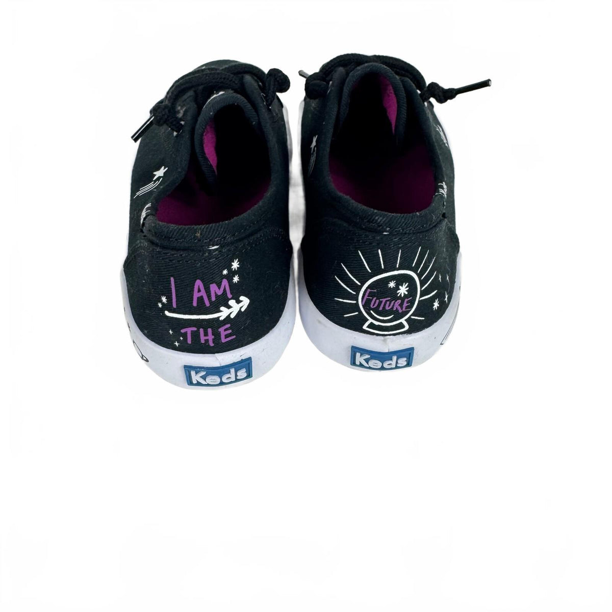 Keds Black and White Slip-on Girl's Shoe Size 2 Big Kids