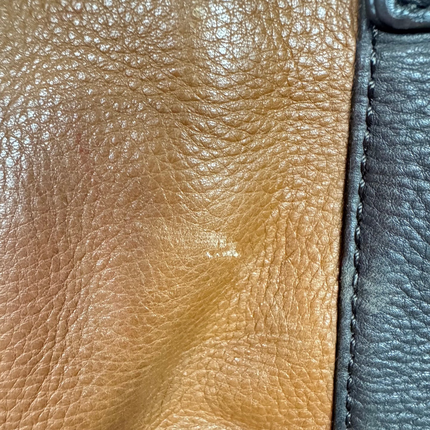 Stone Mountainy Brown saddle bag gold hardware