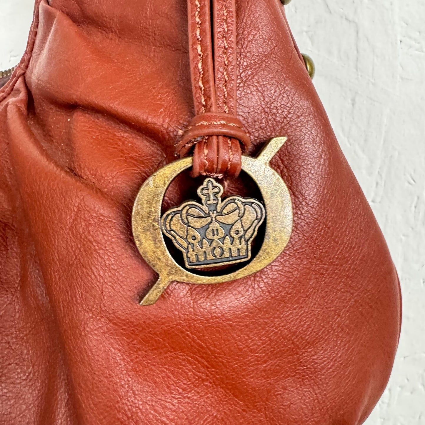Born Brown Leather Crossbody bag Gold toned hardware