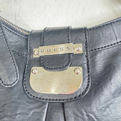 Guess black shoulder bag silver hardware