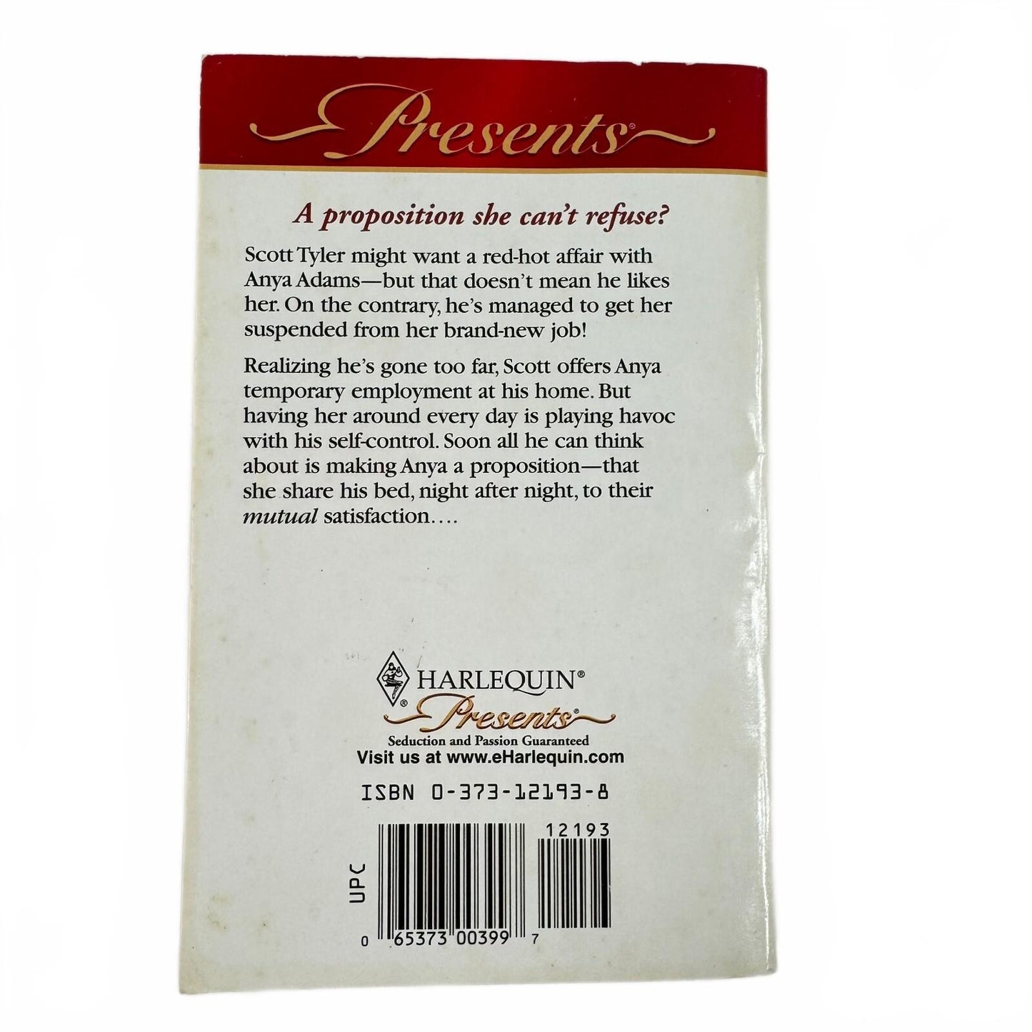 A Passionate Proposition by Susan Napier (paperback)