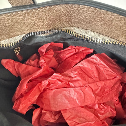 Brown Snakeskin Handbag Gold Hardware