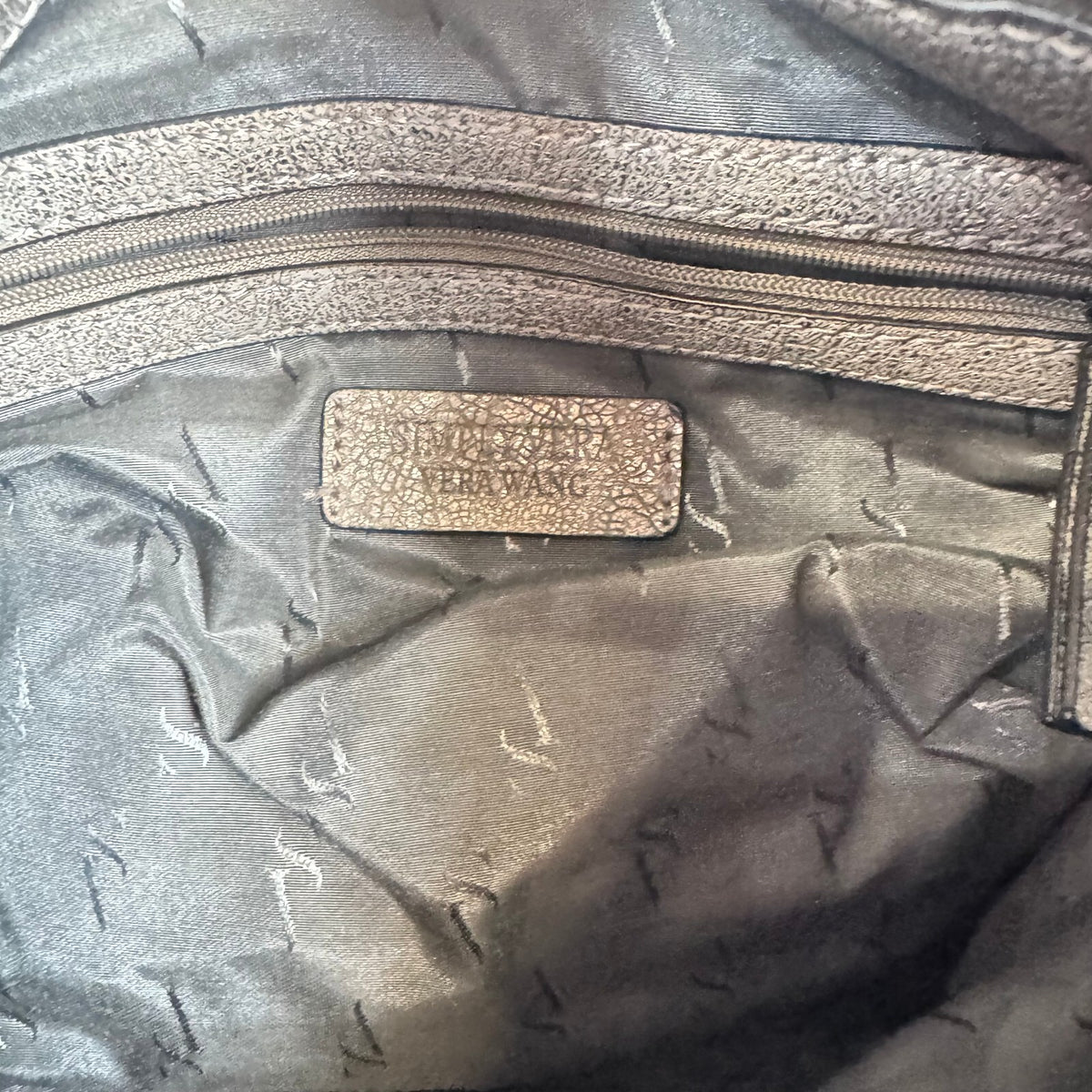 Simply Vera Metallic Gray shoulder bag silver hardware