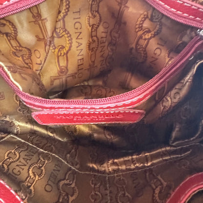 TIGNANELLO Red crossbody bag silver hardware