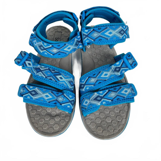 So Blue and Gray Sandals Girl's Size 3 Big Kids
