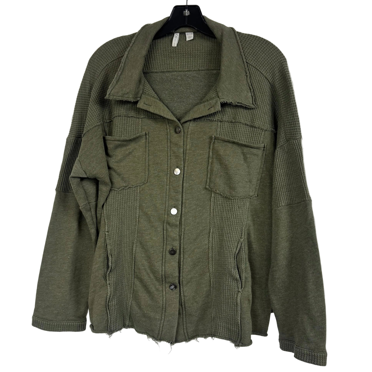 Cato Women's Olive Green Button-Up Shirt Jacket Size 18/20W - Image 1