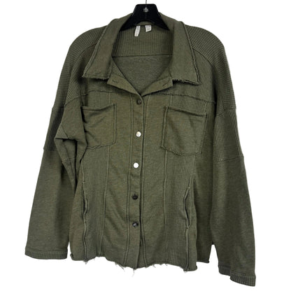 Cato Women's Olive Green Button-Up Shirt Jacket Size 18/20W - Image 1