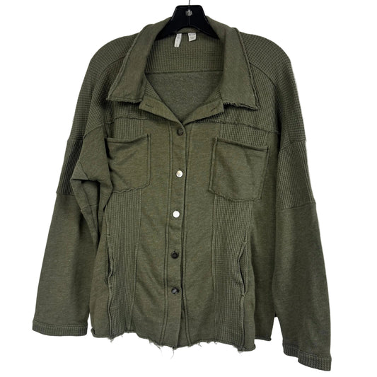 Cato Women's Olive Green Button-Up Shirt Jacket Size 18/20W - Image 1