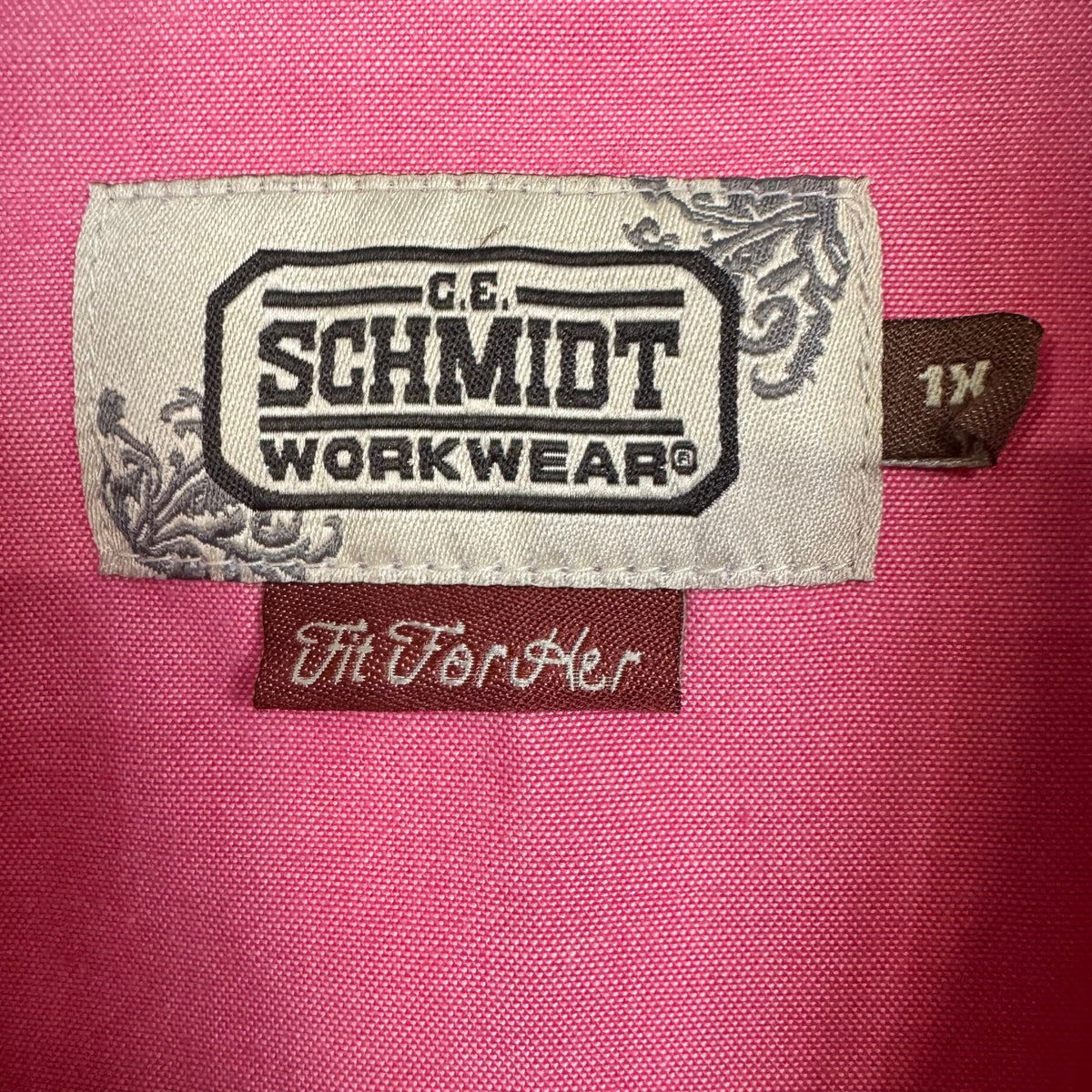 C.E. Schmidt Workwear Fit For Her Women's Pink Western Shirt Size 1X - Image 3