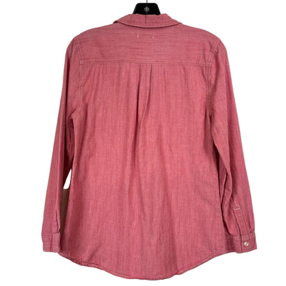 Old Navy Pink Long Sleeve Button Up Shirt Women's Medium