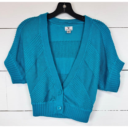Worthington Short Sleeve Cardigan Women's Size Medium