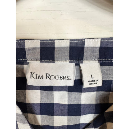Kim Rogers Short Sleeve Blouse Women's Size Large