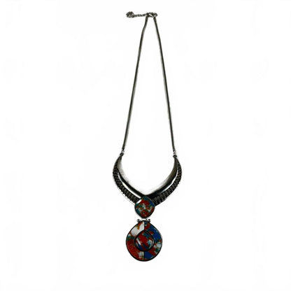 Fashion Jewelry Silver and Turquoise Women's Necklace